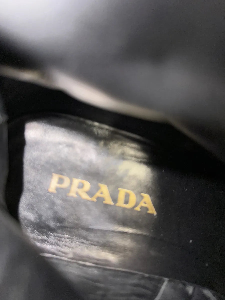 2000s Prada Ankle Black Minimalist Leather Boots (45eu/us11) oUWQonj 5