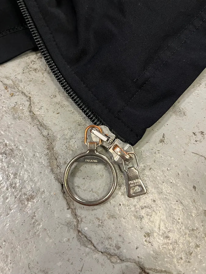 2000s Prada Armband Navy Windbreaker Zip-up (XS) GTtbCGx 7