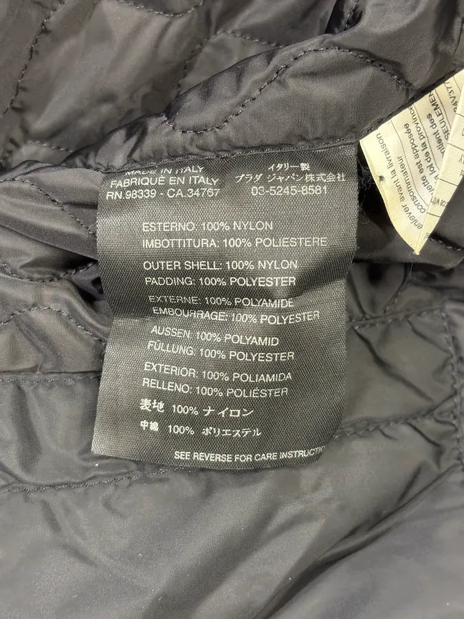 2000s Prada Asymmetrical Black Leather Jacket AfGhAgf 10