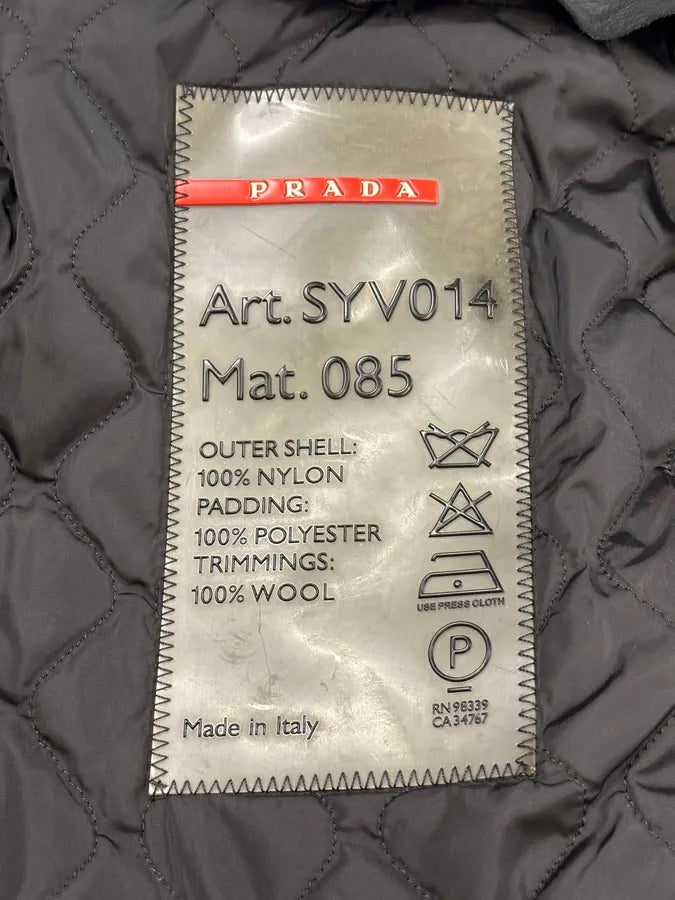 2000s Prada Asymmetrical Black Leather Jacket AfGhAgf 9