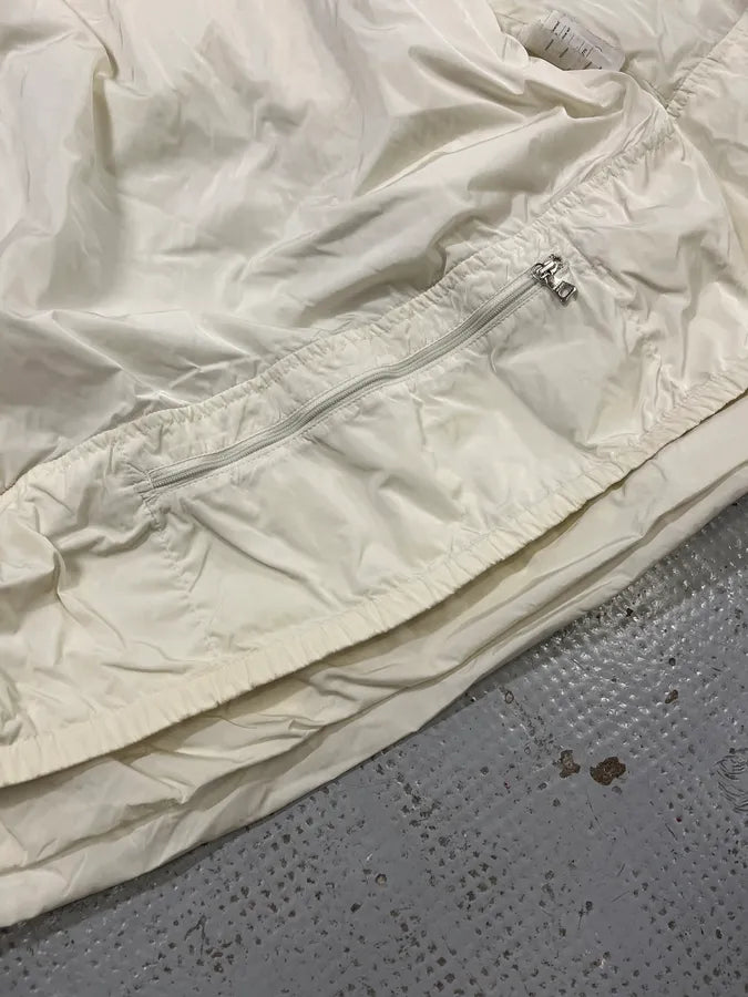 2000s Prada Asymmetrical Zip Retractable Hood White Jacket zxNDRes 11
