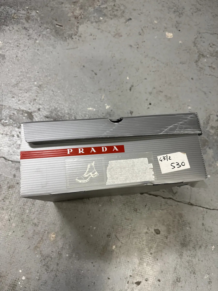 2000s Prada Beige & Grey Mountain Boots (44eu/us10) pZAXdGI 11