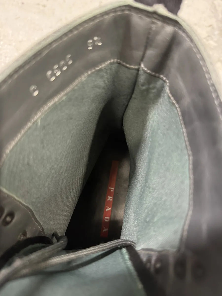 2000s Prada Beige & Grey Mountain Boots (44eu/us10) pZAXdGI 9