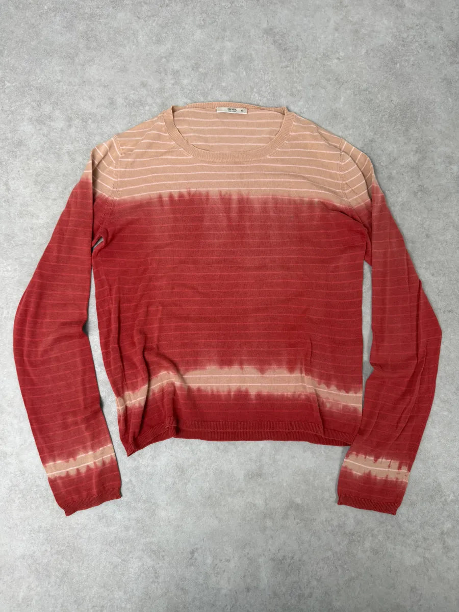 2000s Prada Beige & Red Gradient Striped Sweater ujDuXZY 5