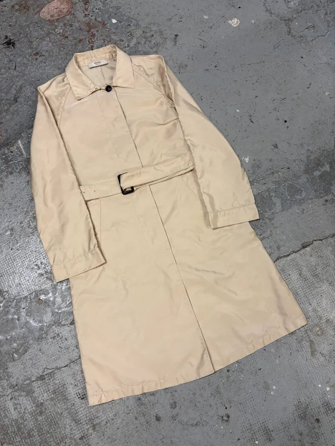 2000s Prada Beige Belted Trench Jacket cJWxIPQ 1