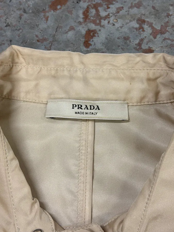 2000s Prada Beige Belted Trench Jacket cJWxIPQ 7