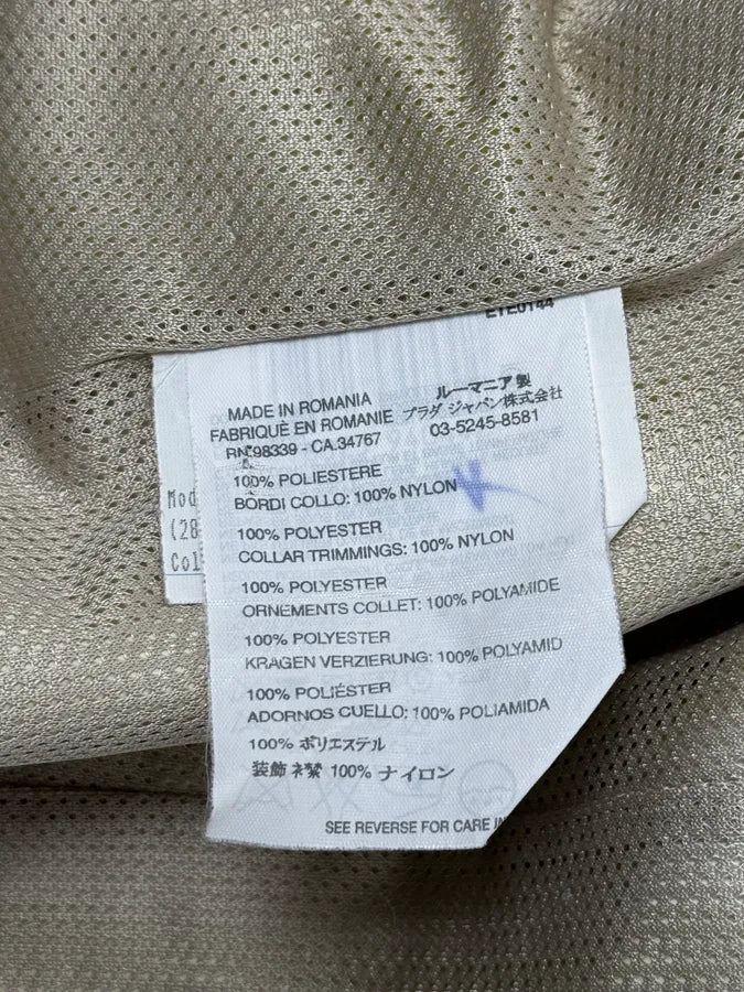 2000s Prada Beige Biker Nylon Jacket IUmpRJc 12