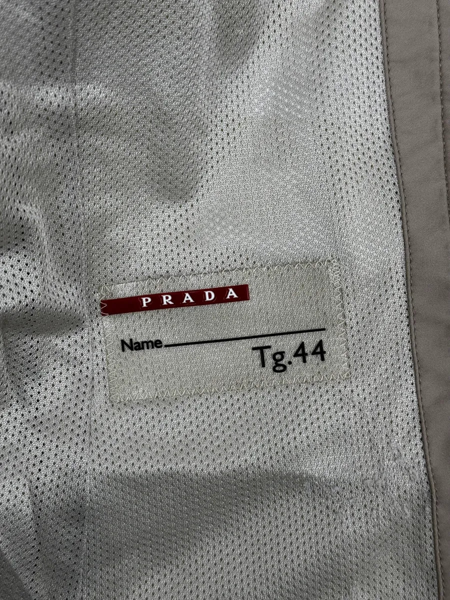 2000s Prada Beige Biker Nylon Jacket IUmpRJc 9