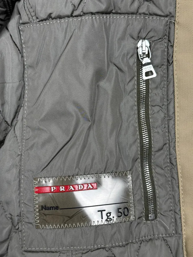 2000s Prada Beige Camel Fur Hood Jacket jIxWJZH 8