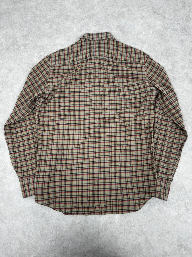 2000s Prada Beige Checkered Classy Shirt wVinFGS 3