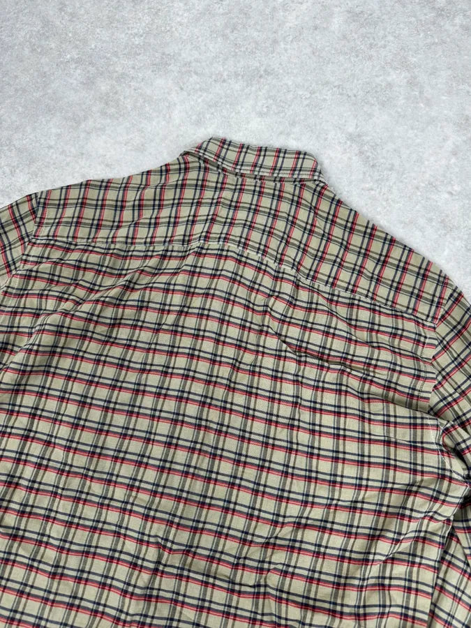 2000s Prada Beige Checkered Classy Shirt wVinFGS 5