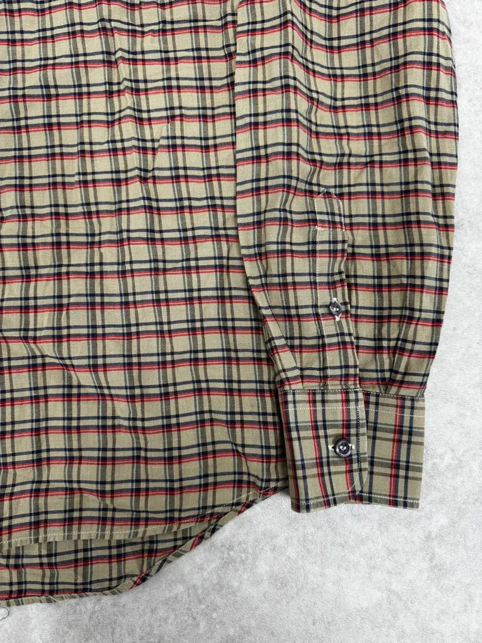 2000s Prada Beige Checkered Classy Shirt wVinFGS 6