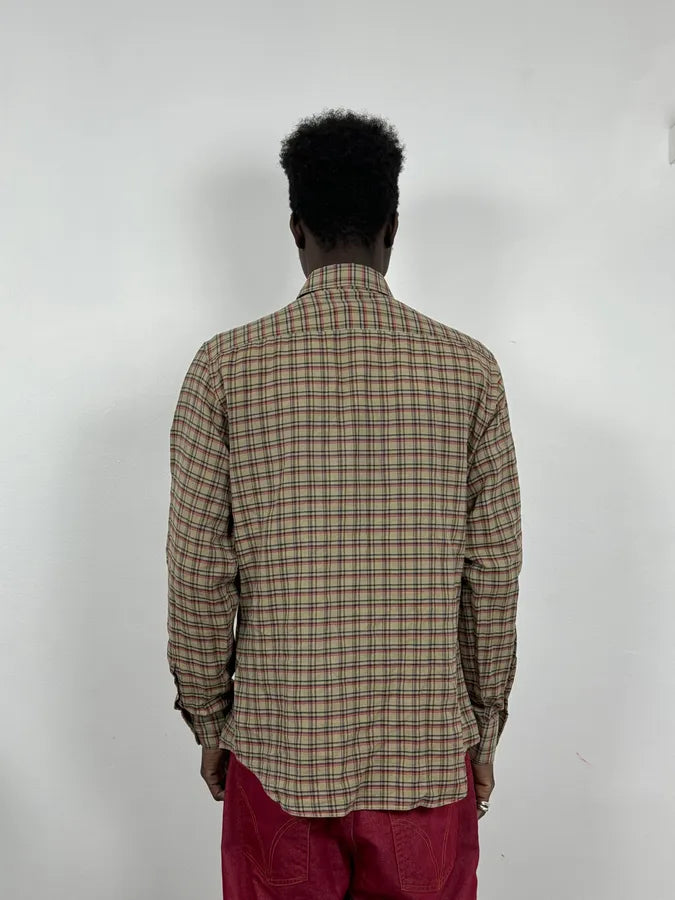 2000s Prada Beige Checkered Classy Shirt wVinFGS 2