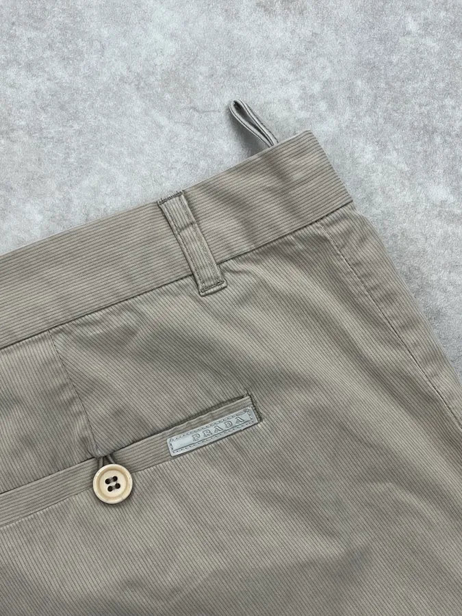 2000s Prada Beige Classic Shorts jzdqYna 10