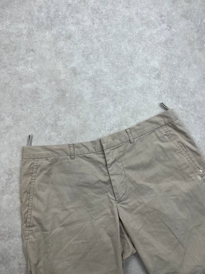 2000s Prada Beige Classic Shorts jzdqYna 4