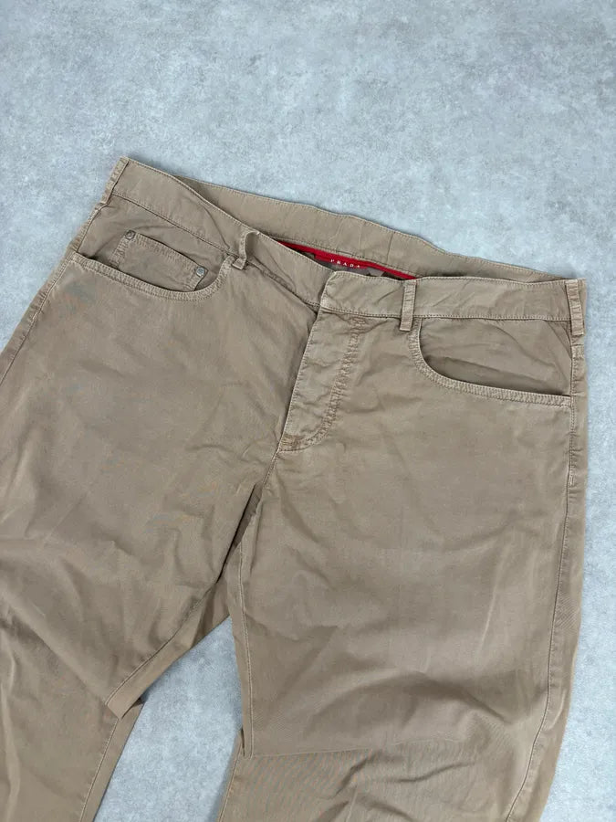 2000s Prada Beige Classy Pants XpOUeMB 4