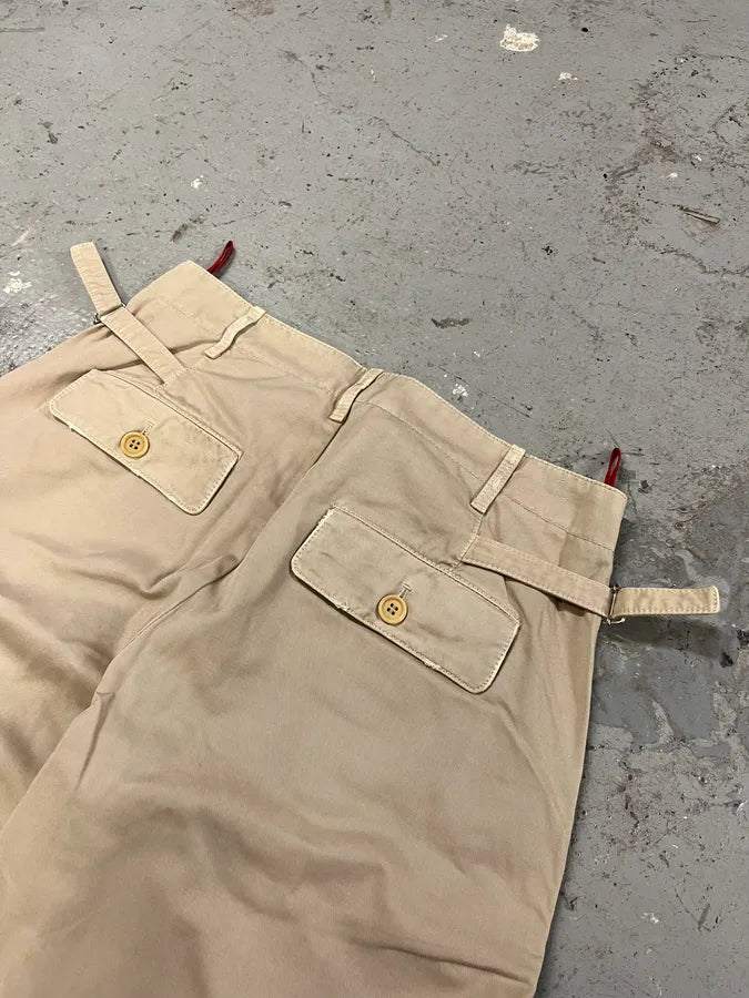 2000s Prada Beige Contemporary Utility Pants (S) ASpYxnO 9