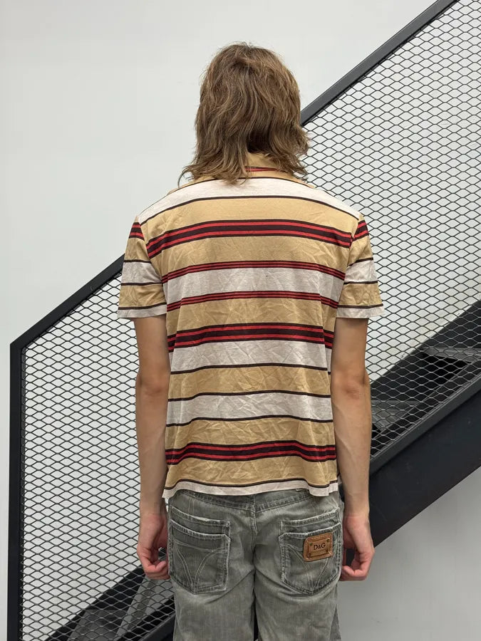 SS2011 Prada Beige Striped Polo vcOylgr 1
