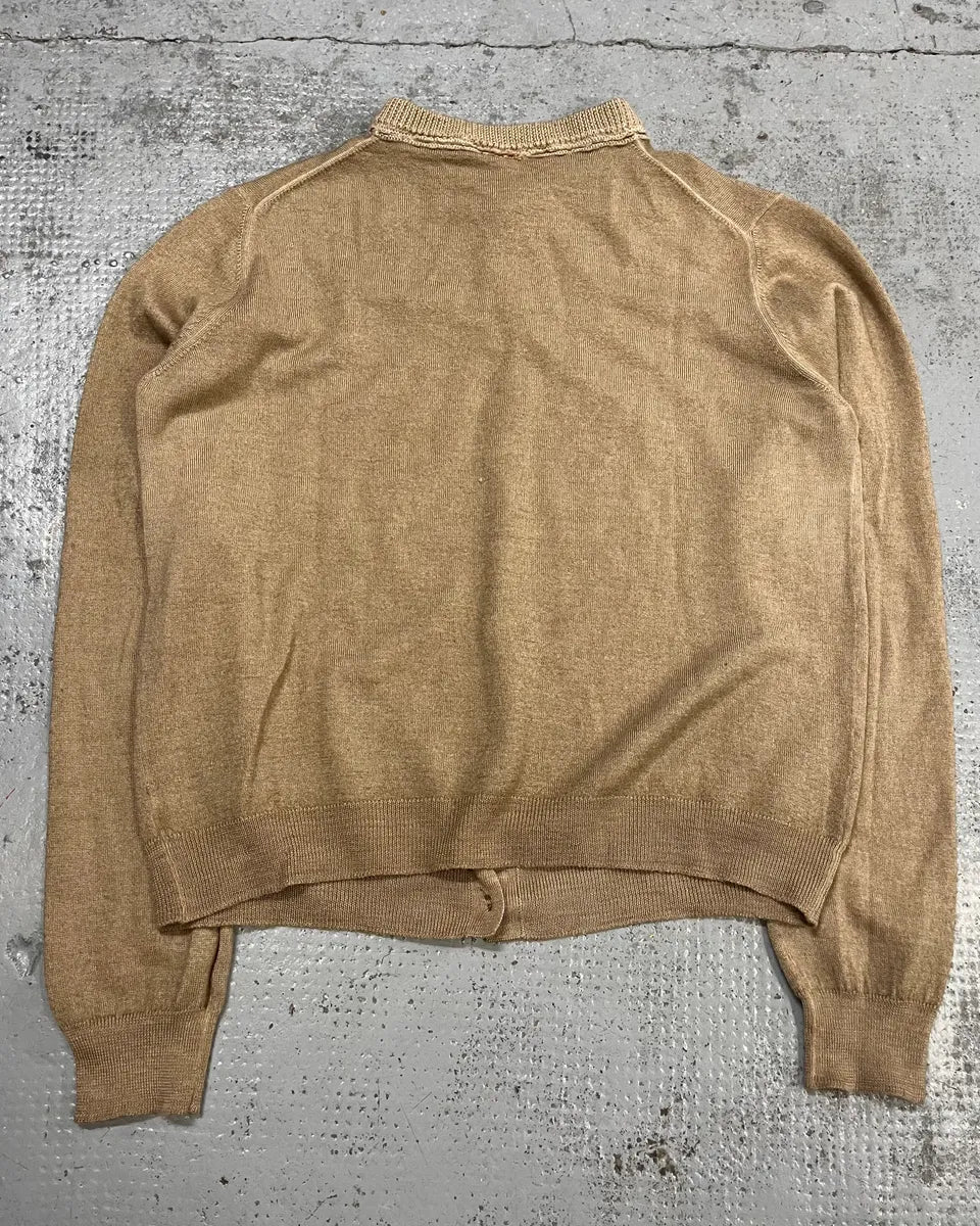 2000s Prada Beige Embroidered Cardigan PdOYAjp 6