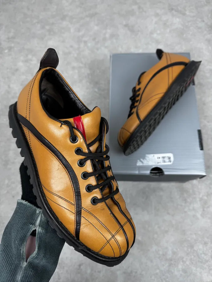 2000s Prada Beige Low Leather Shoes XXUlfPo 0