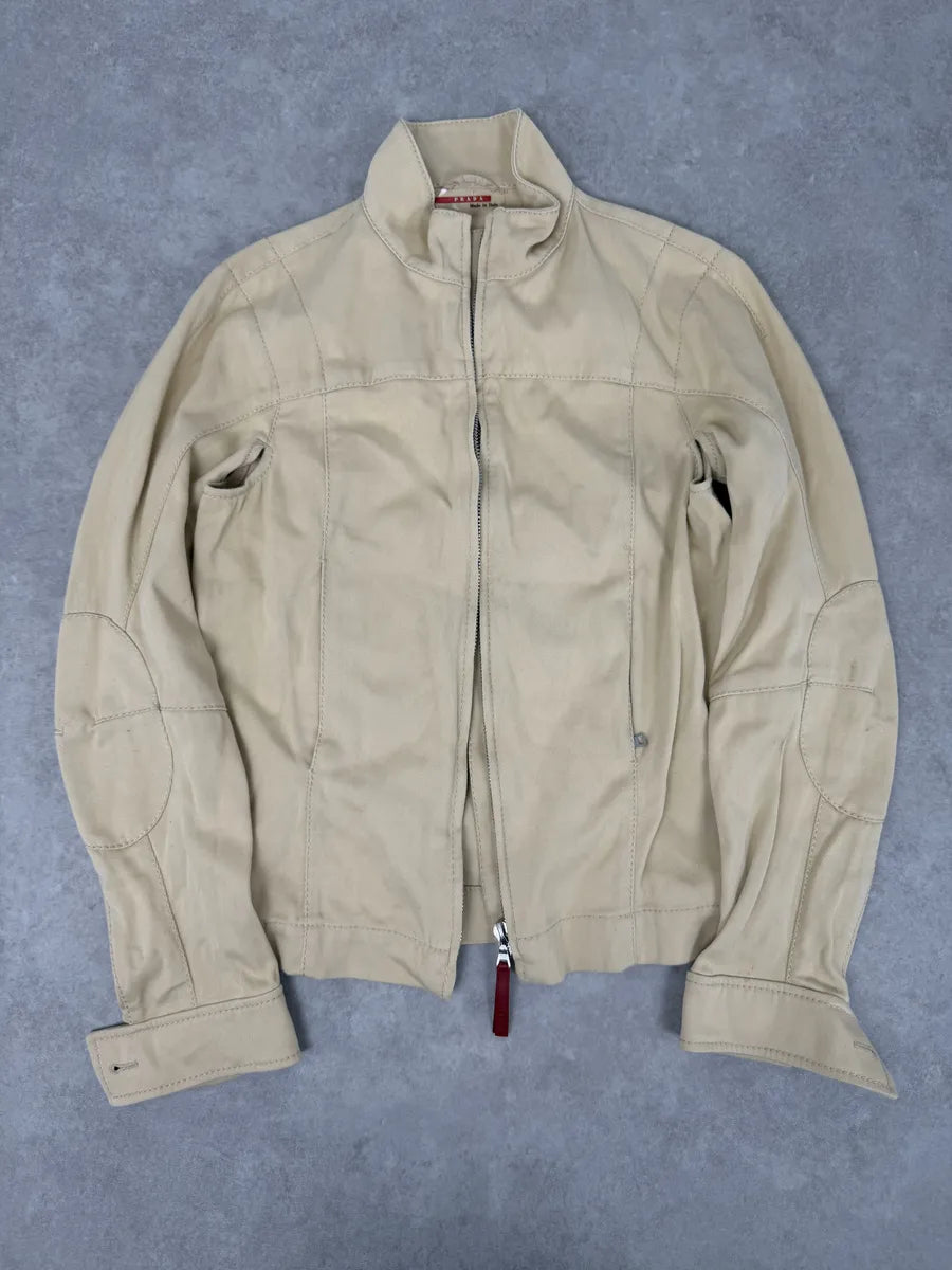 2000s Prada Beige Minimalist Jacket rvFlmWv 3