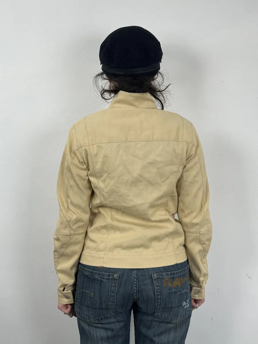 2000s Prada Beige Minimalist Jacket rvFlmWv 7