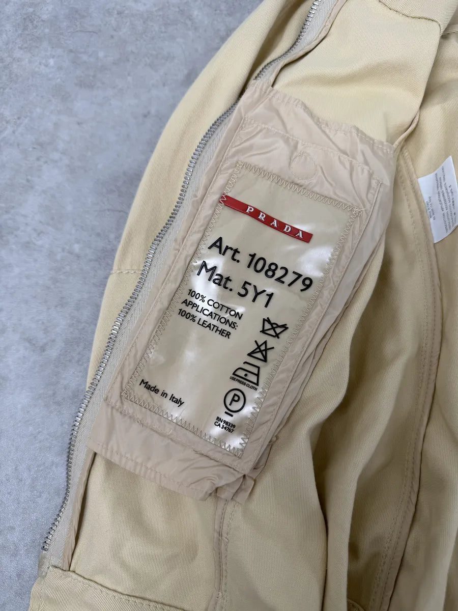 2000s Prada Beige Minimalist Jacket rvFlmWv 9