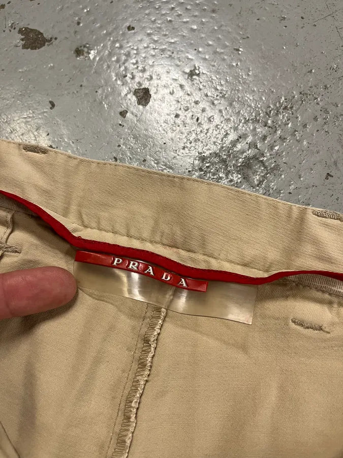 2000s Prada Beige Minimalist Pants VeFahwN 11