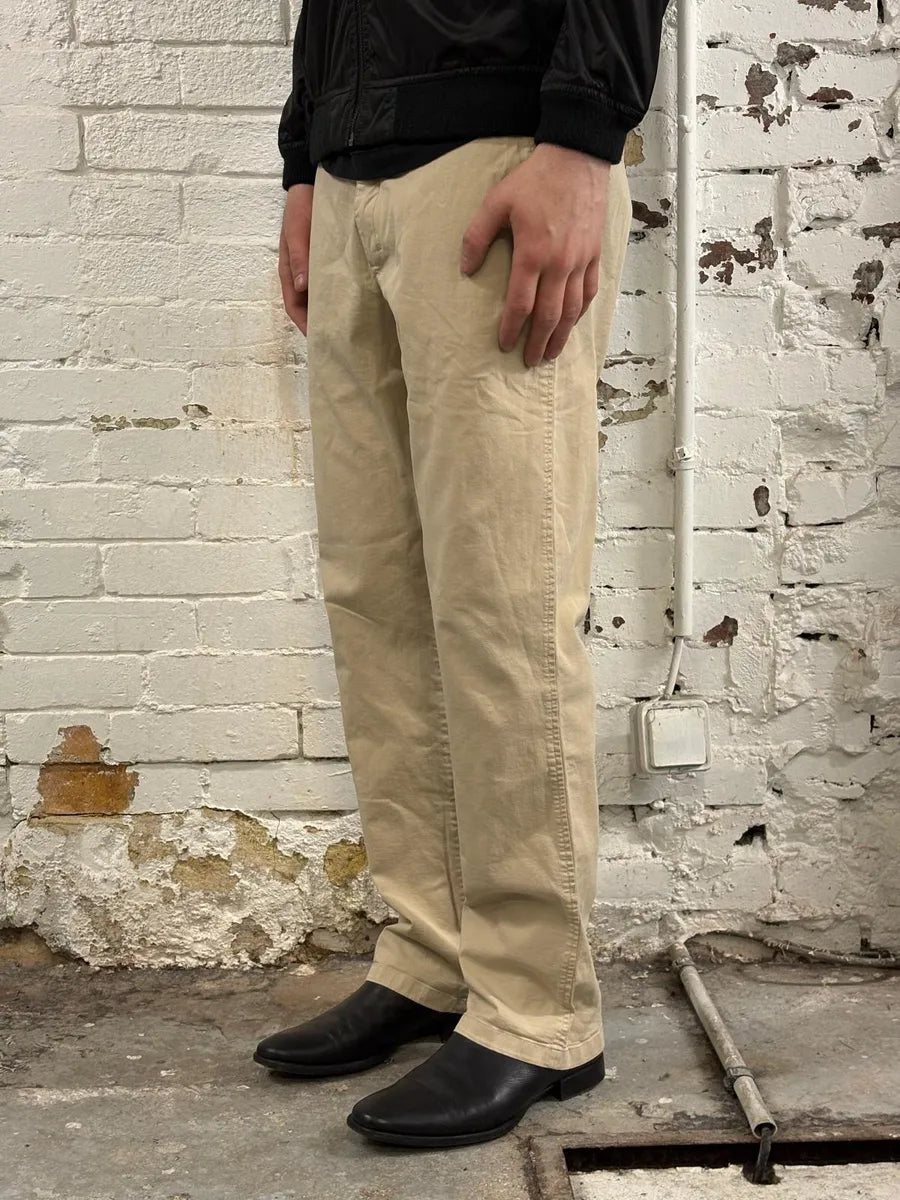 2000s Prada Beige Minimalist Pants VeFahwN 2