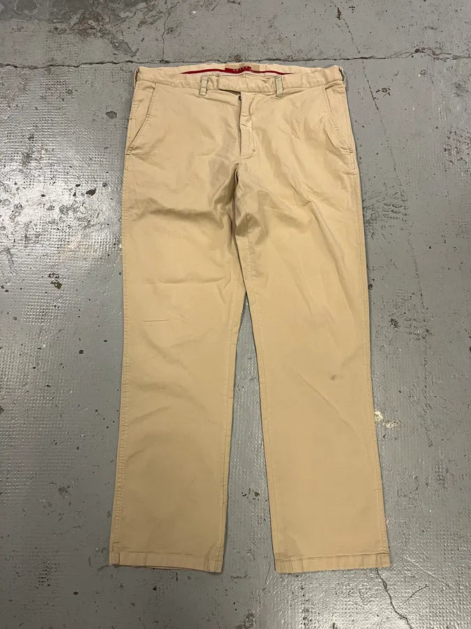2000s Prada Beige Minimalist Pants VeFahwN 4