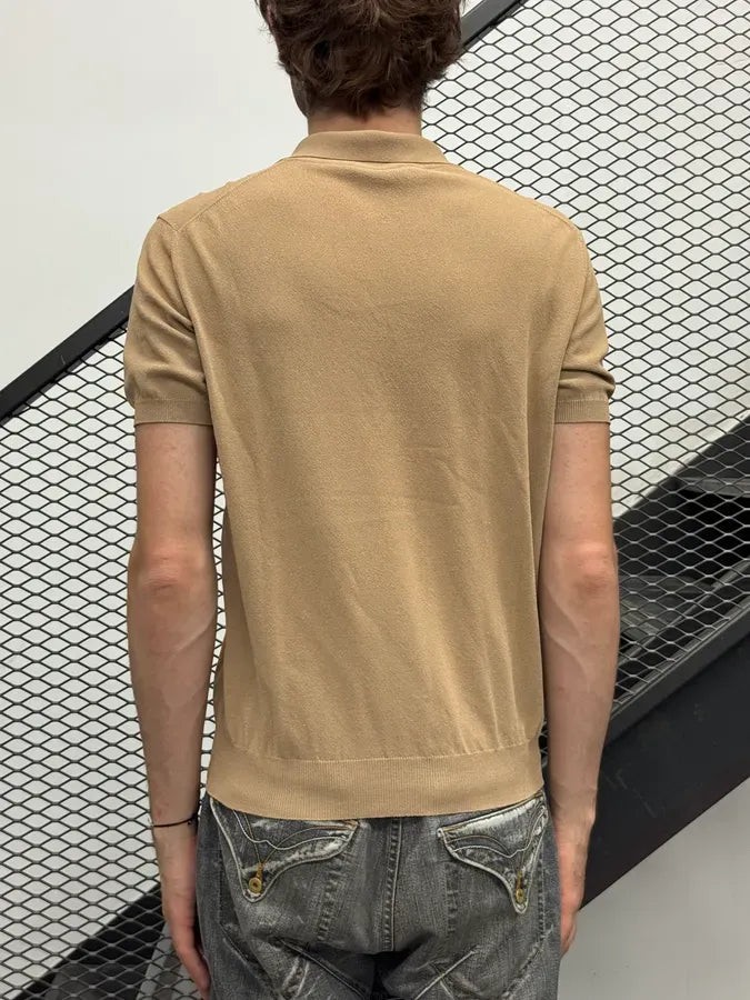 2000s Prada Beige Minimalist Polo QxgINKF 1