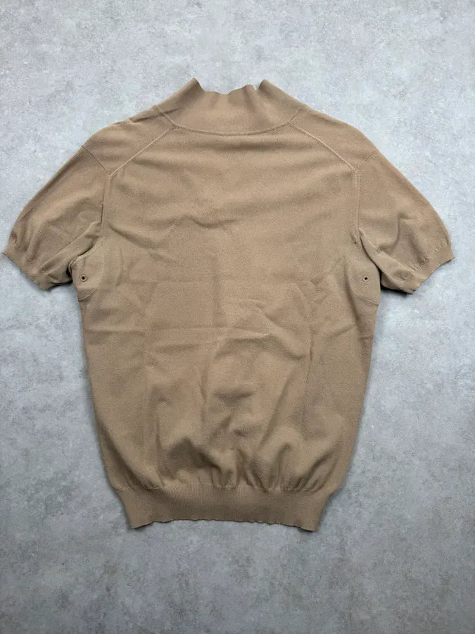 2000s Prada Beige Minimalist Polo QxgINKF 4