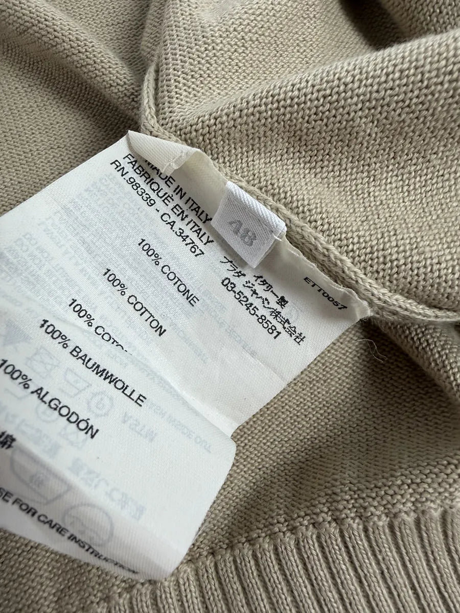 2000s Prada Beige Minimalist Zip-up Sweater NYZjIUc 10