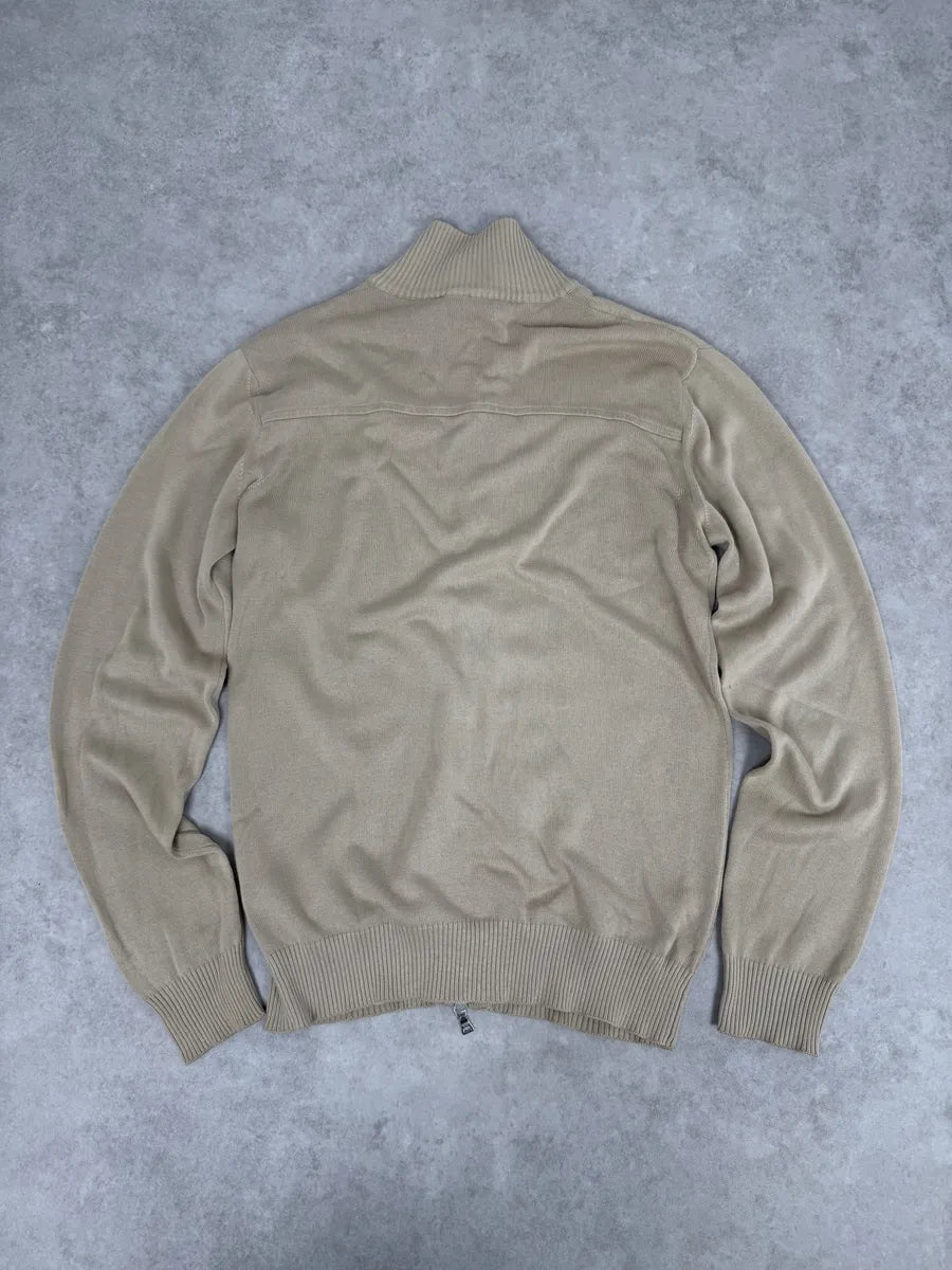 2000s Prada Beige Minimalist Zip-up Sweater NYZjIUc 3