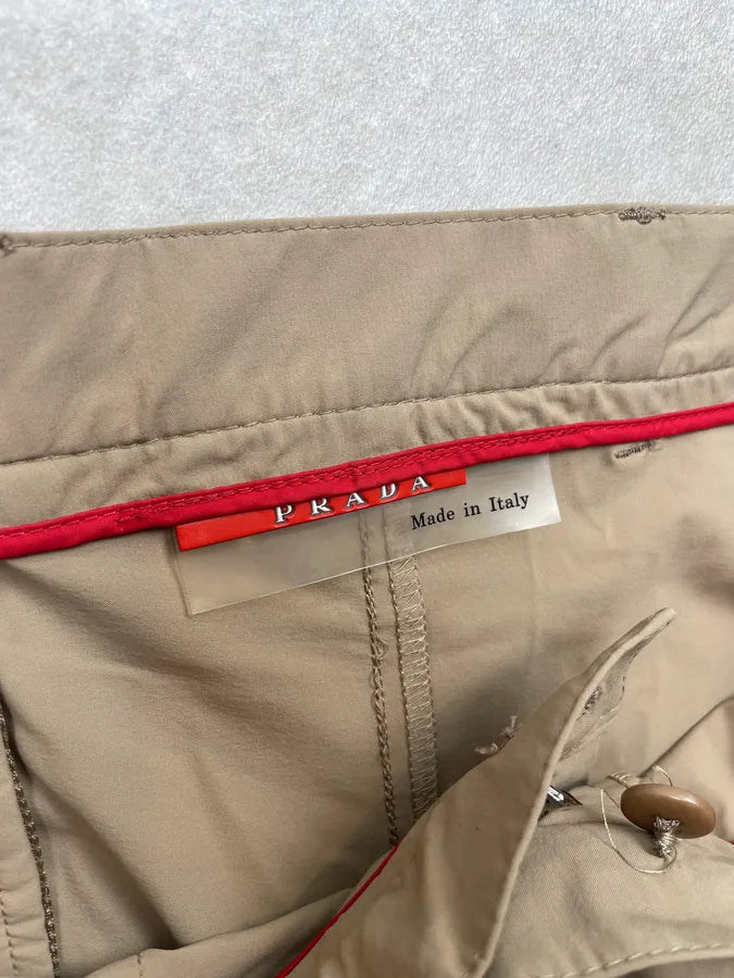 2000s Prada Beige Nylon Sport Pants djJKcbR 7