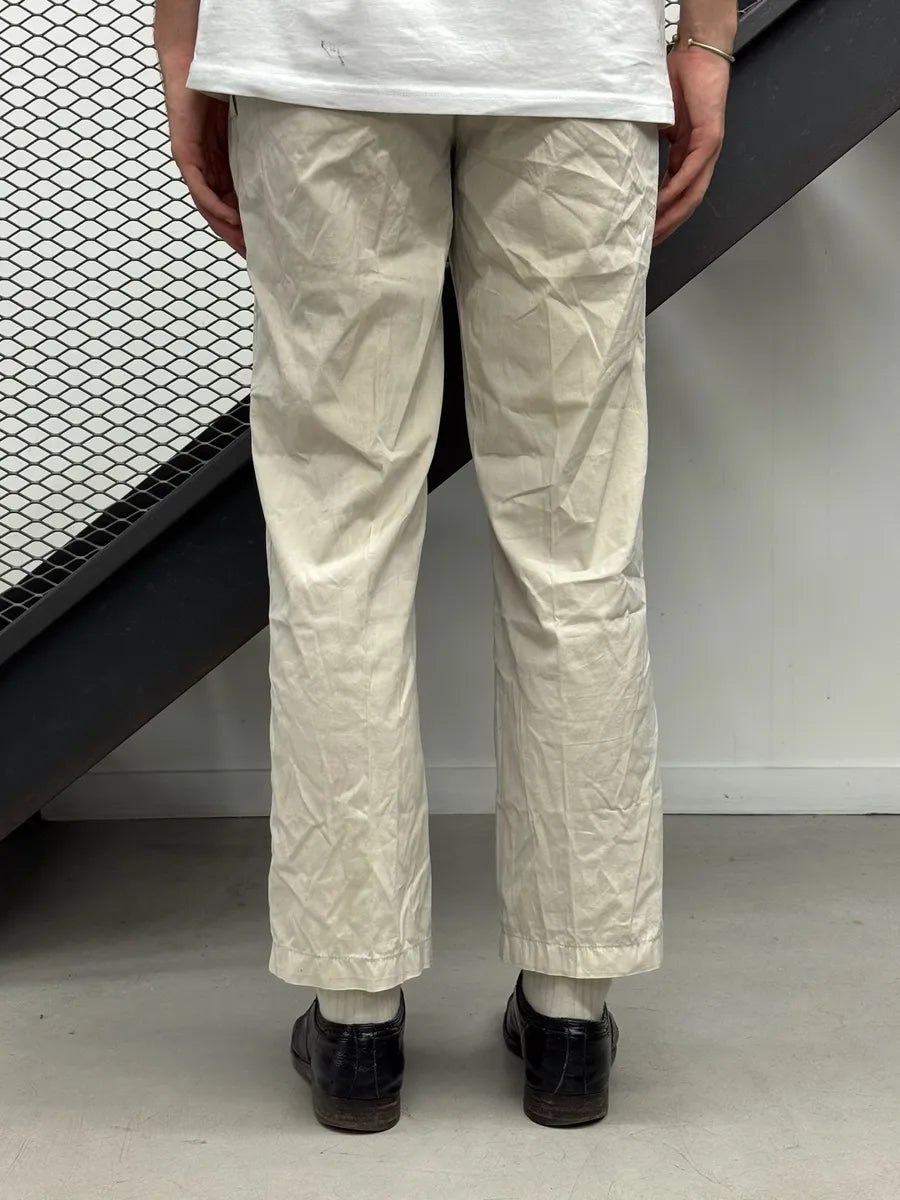 2000s Prada Beige Nylon Straight Sport Pants quYcBIs 3