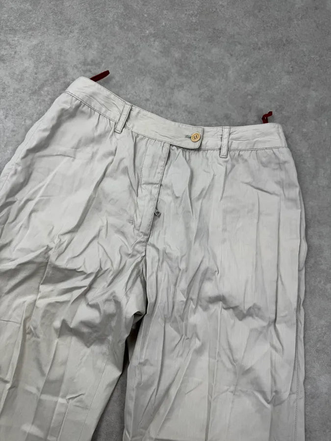 2000s Prada Beige Nylon Straight Sport Pants quYcBIs 4