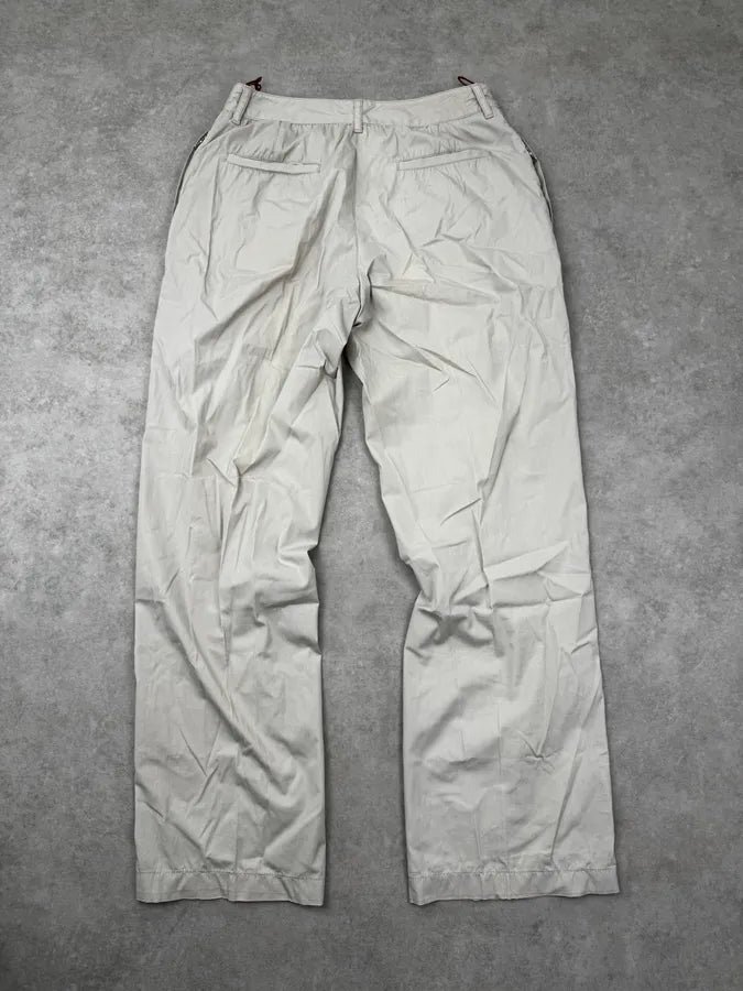 2000s Prada Beige Nylon Straight Sport Pants quYcBIs 5