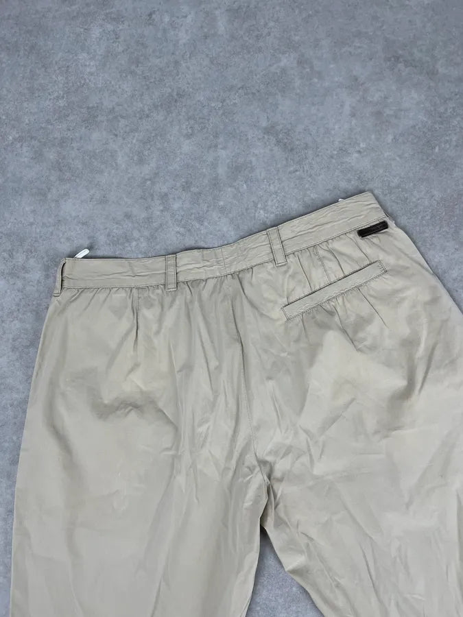 SS2007 Prada Beige Nylon Zip-Ankle Technical Cargo Pants UlvyIdU 7