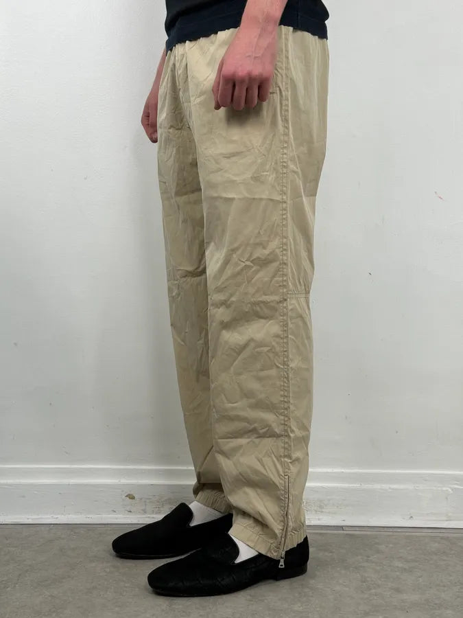 SS2007 Prada Beige Nylon Zip-Ankle Technical Cargo Pants UlvyIdU 2