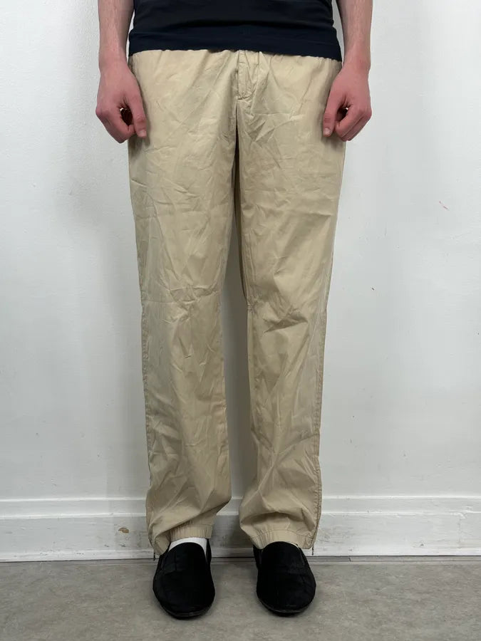 SS2007 Prada Beige Nylon Zip-Ankle Technical Cargo Pants UlvyIdU 1