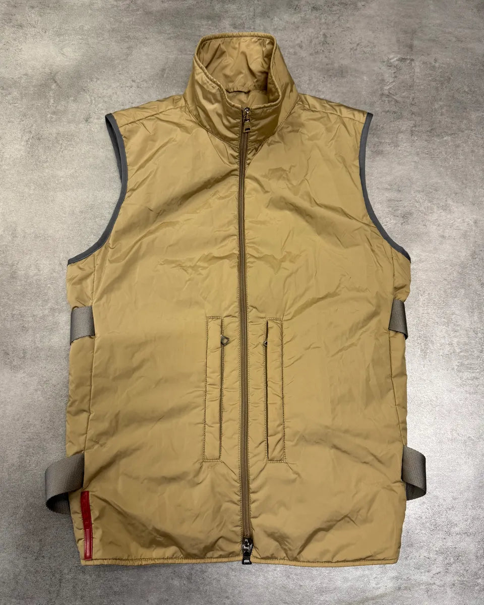 2000s Prada Beige Utility Sport Vest MABTMes 0