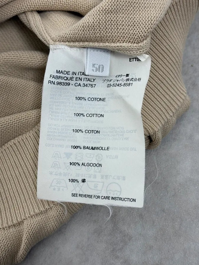 2000s Prada Beige V-Neck Sweater cHdHWNY 7