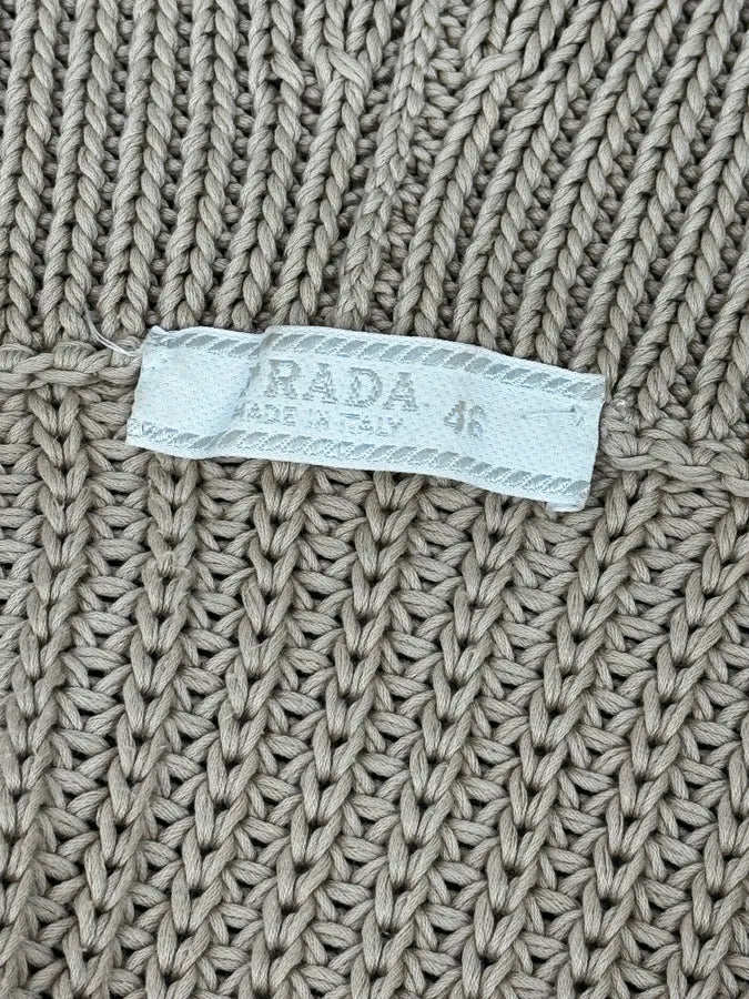 2000s Prada Beige Wool Minimalist Zip-up Hoodie OJfqiCr 9