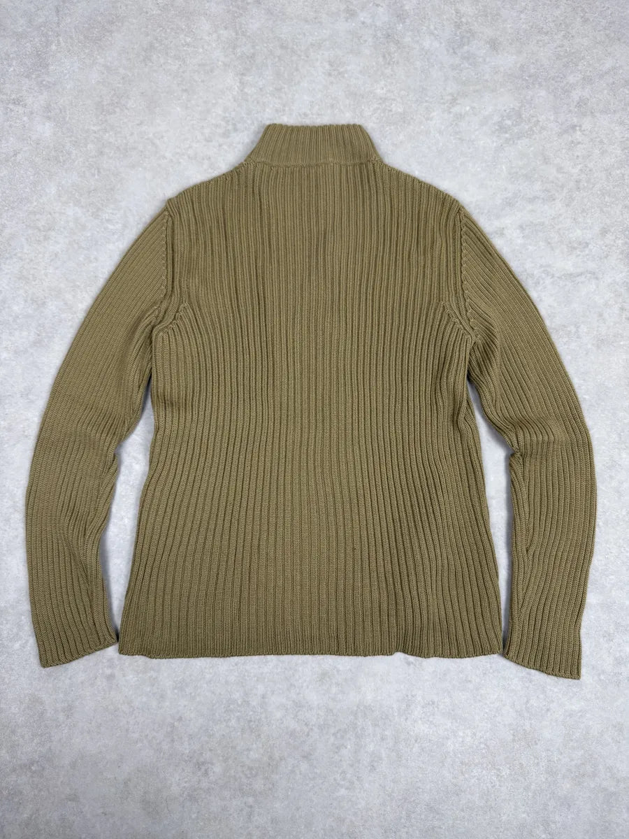 2000s Prada Beige Zip-Up Wool Sweater XlwVZhK 1