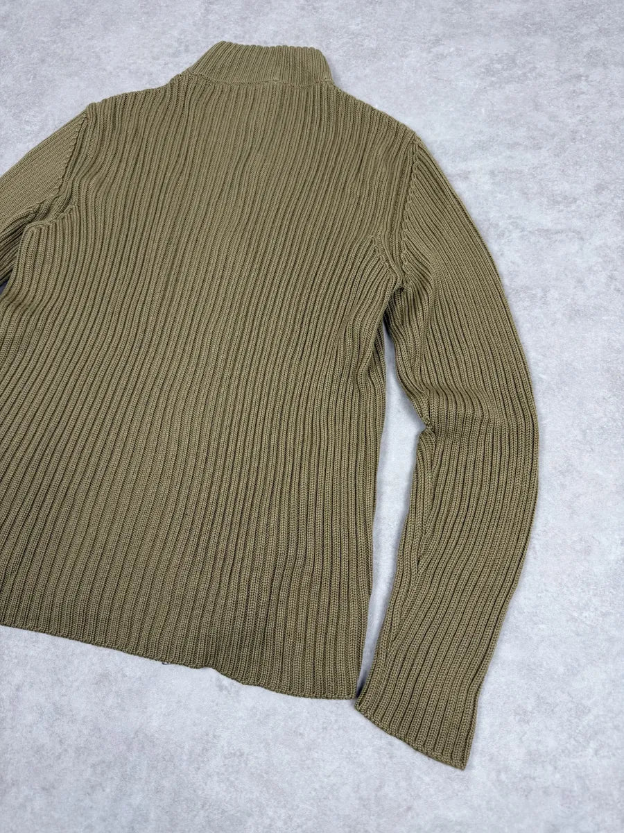 2000s Prada Beige Zip-Up Wool Sweater XlwVZhK 10