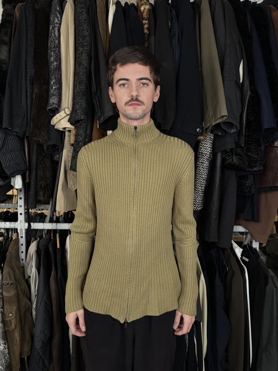 2000s Prada Beige Zip-Up Wool Sweater XlwVZhK 2