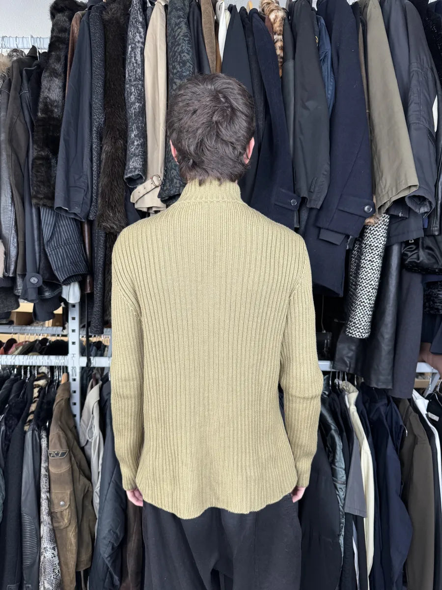 2000s Prada Beige Zip-Up Wool Sweater XlwVZhK 3