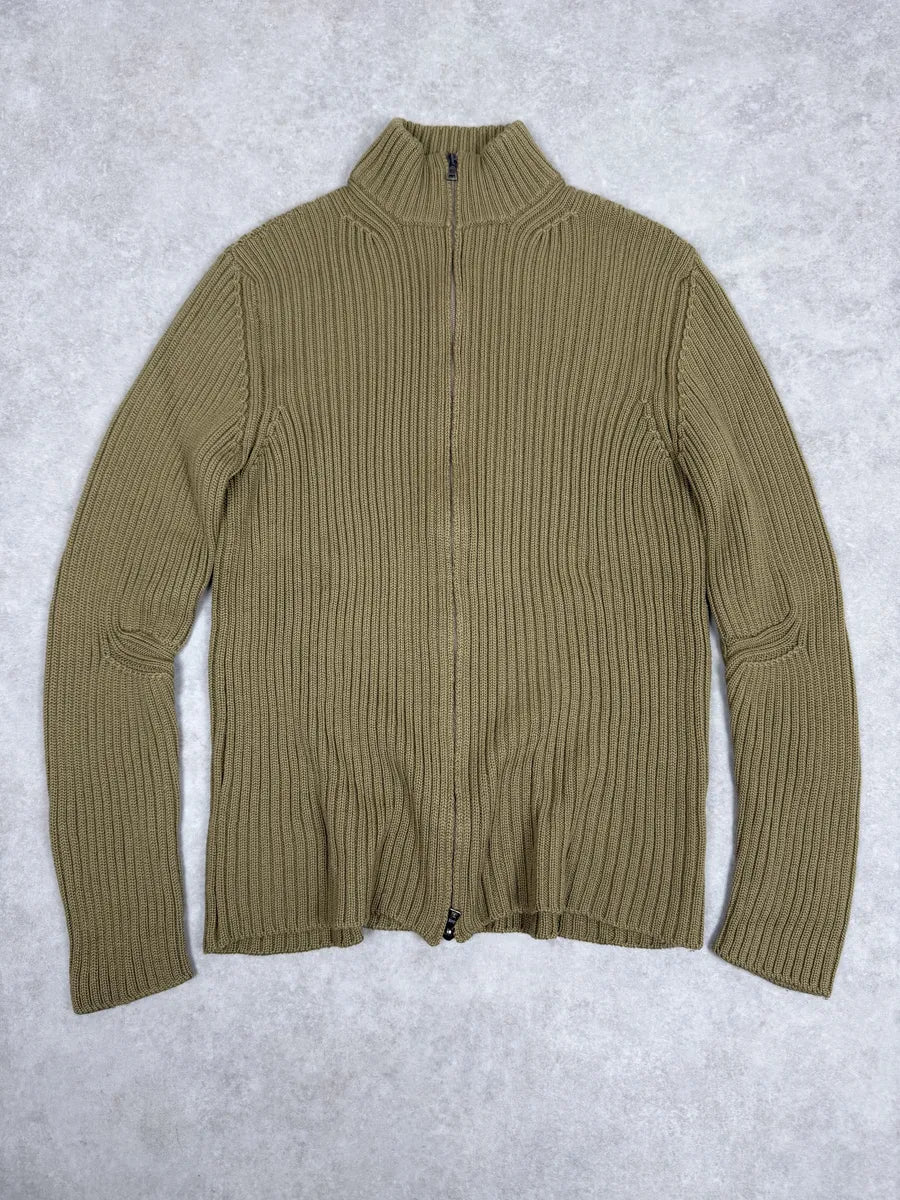 2000s Prada Beige Zip-Up Wool Sweater XlwVZhK 5
