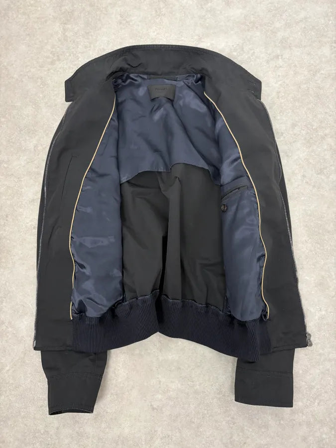 2000s Prada Biker Black Jacket KbKvnuX 6